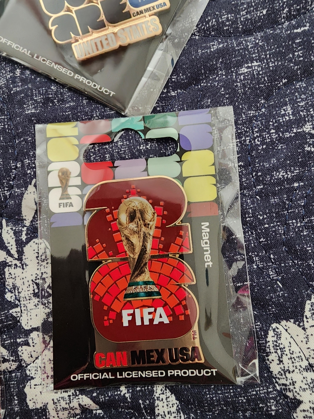 CAN MEX USA Red FIFA World Cup Trophy Magnet